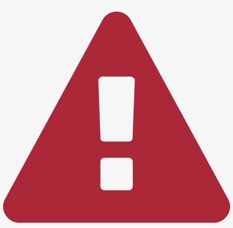 Warning Sign Font Awesome-red - Warning Flat Icon Png, transparent png #108118