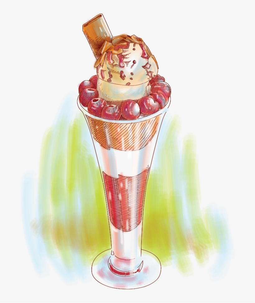 Ice Cream Sundae Milkshake Gelato Knickerbocker Glory - Ice Cream, transparent png #108200