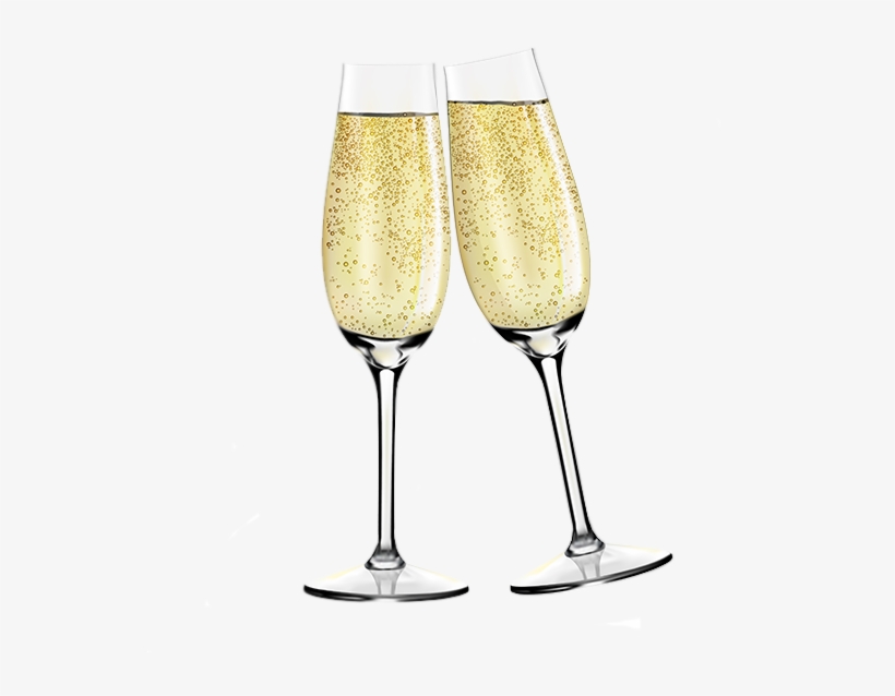 Opening Reception - Two Champange Glasses Png, transparent png #108261