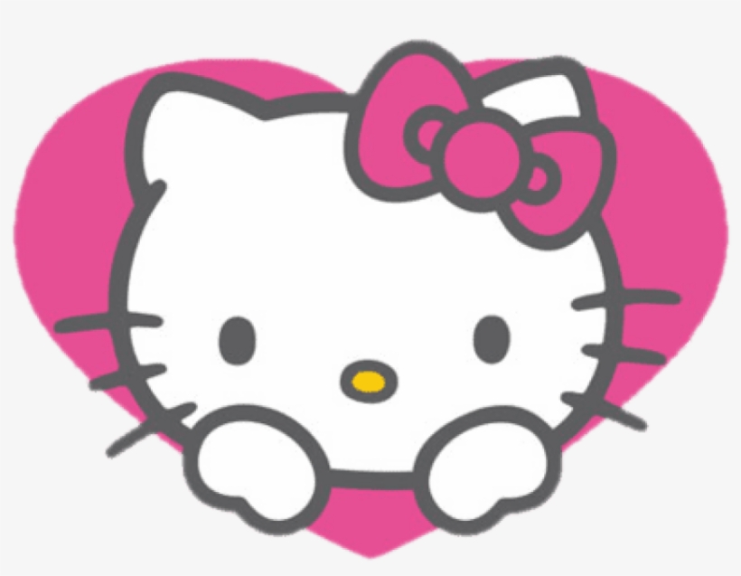 Hello Kitty Face Psd Download - Hello Kitty Red Heart, transparent png #108308