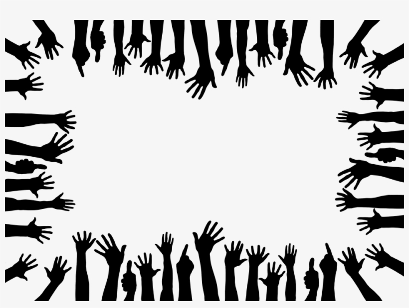 Friends Png High-quality Image - Black And White Unity Hands, transparent png #108325