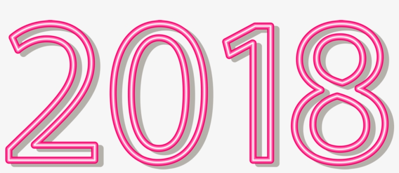 2018 Neon Effect Png Images - 2018 In Pink Png, transparent png #108376