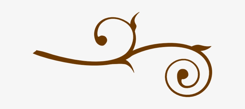 Branch Swirl 1 Clip Art At Clker - Swirl Branch Clipart, transparent png #108524