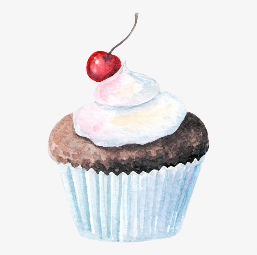 Watercolor Cupcakes - Cupcakes Png, transparent png #108569