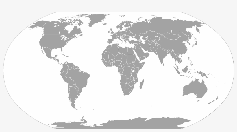 Blank World Map With Us States Borders - World Map Svg, transparent png #108738
