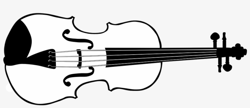 Free Vector Violin Clip Art - Violin Line Art, transparent png #108763