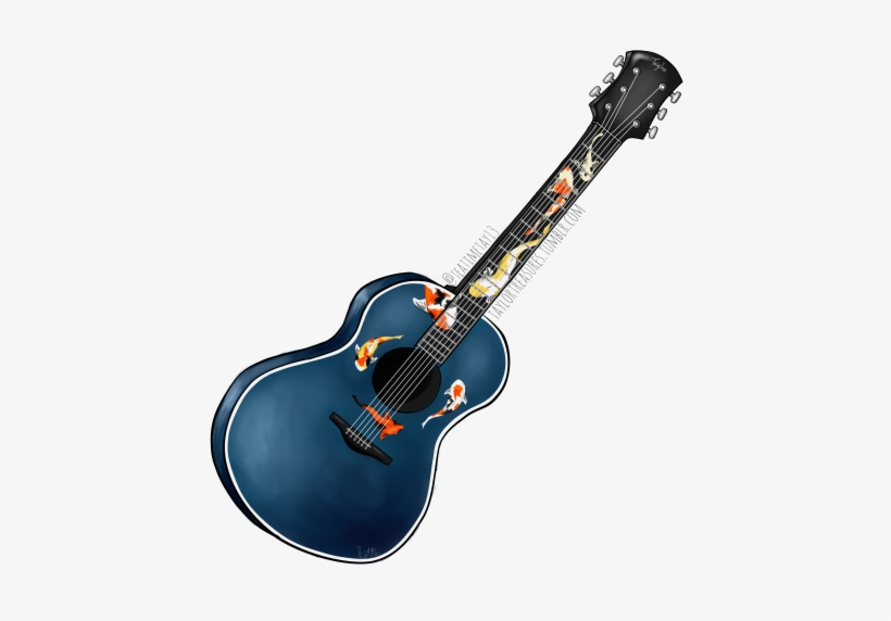 Taylor Swift Koi Fish Guitar - Fender 0968300021 Tim Armstrong Hellcat Acoustic-electric, transparent png #108809