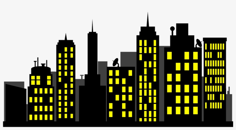 Skyline Clipart Superhero - Superhero Building Png, transparent png #108967