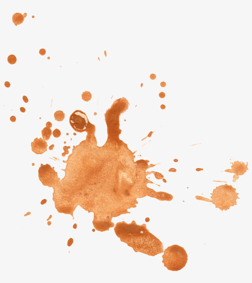 Clip Art Transparent Library Watercolor Splatter Png - Orange Watercolor Splash Png, transparent png #109013