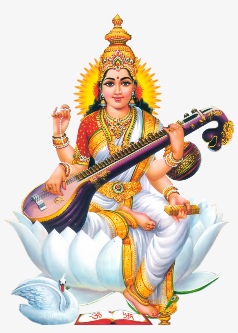 God Saraswati Png Images Free Download - Saraswati Image Hd Png, transparent png #109767