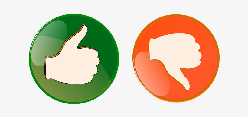 Right Wrong Button Thumbs Up Thumbs Down O - Pros And Cons Png, transparent png #109788