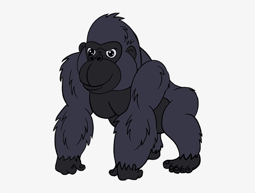 Drawing Gorilla Png Royalty Free Stock - Gorila En Dibujo, transparent png #109815