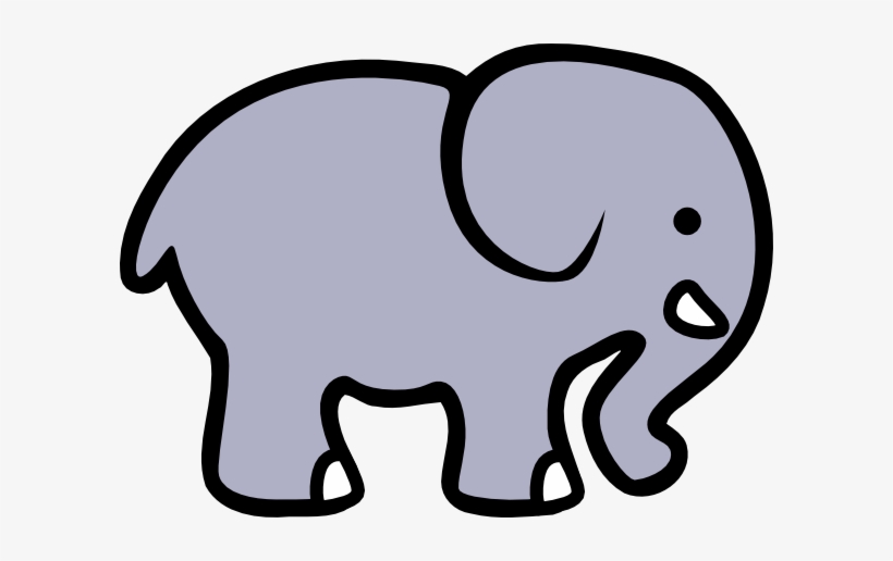 Tumblr Elephant Png - Simple Cartoon Elephant, transparent png #109831