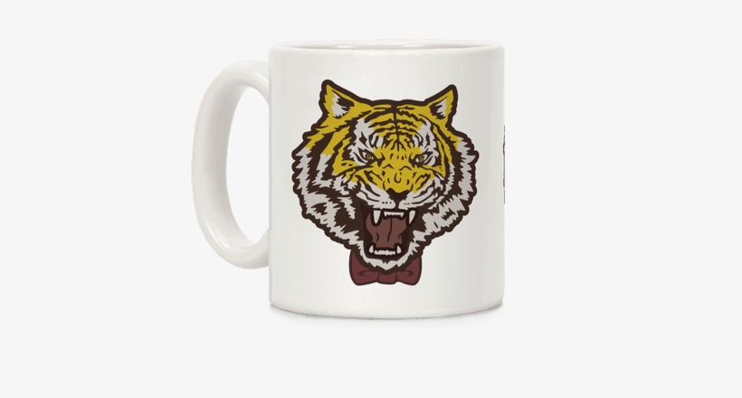 Tiger In A Bow Tie Coffee Mug - Yurio's Tiger Shirt (from Yuri!!! On Ice), transparent png #109858