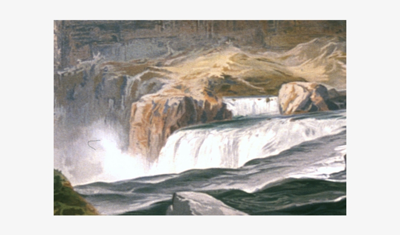 Molten Waterfall - Thomas Moran Canvas Art Shoshone Falls, Snake River,, transparent png #109877