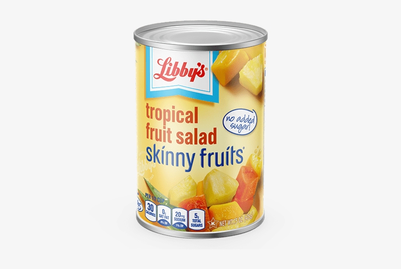 Skinny Tropical Fruits Salad No Sugar Added - Libbys Skinny Fruits Pineapple, Sliced - 15 Oz, transparent png #1000073