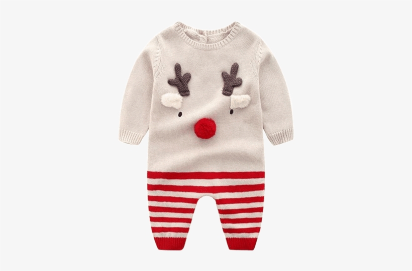 Petite Bello Romper 18-24 Months Stripey Reindeer Romper - Clothing, transparent png #1000347