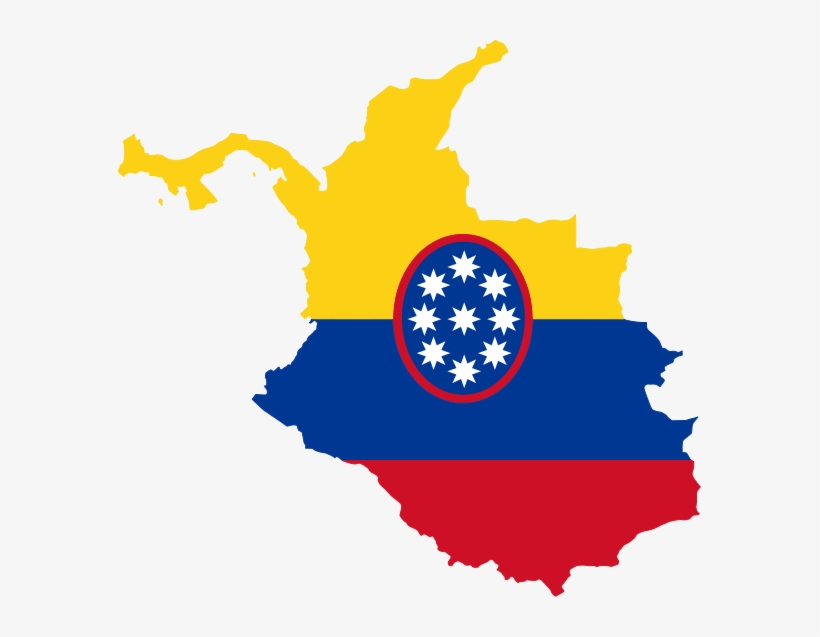 Bandera De Colombia - Map Of United States Of Colombia, transparent png #1000367