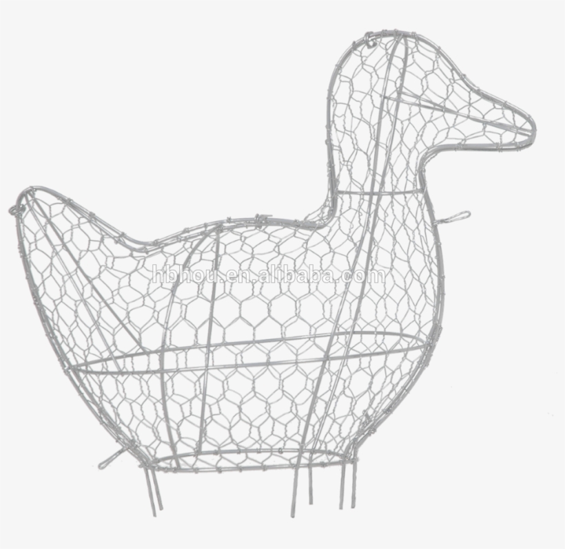 Hot Sale Plant Topiary Frame Hexagonal Wire Garden - Chicken, transparent png #1000370