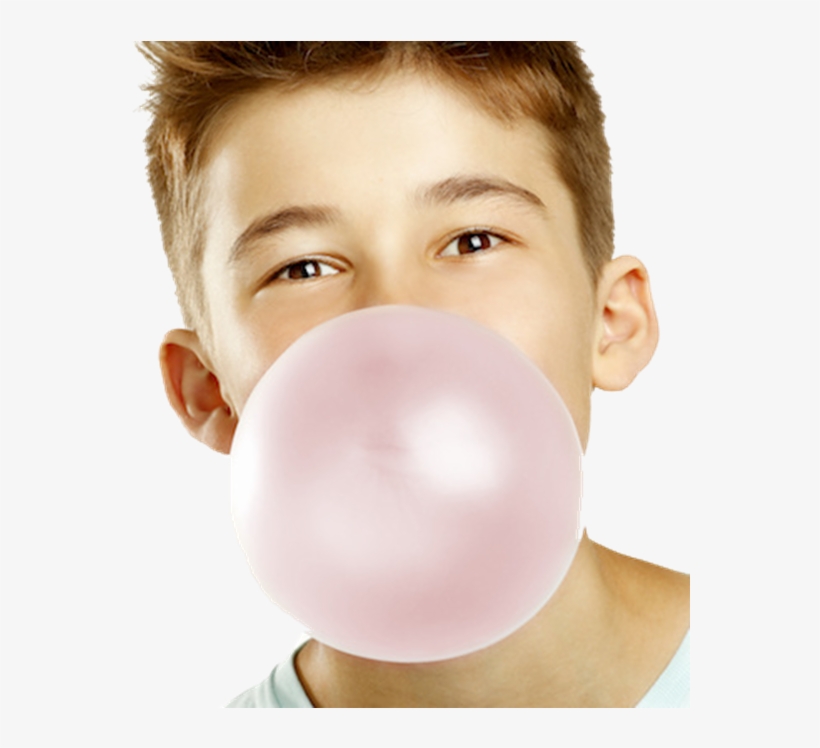 Boy Blowing Pink Bubble Gum, transparent png #1000547