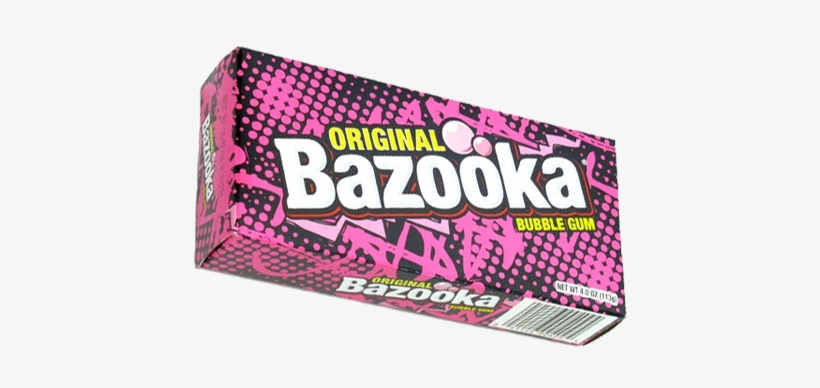 Bazooka Original Bubble Gum - Bazooka Bubble Gum Theater Size Box - 12 / Box, transparent png #1000674
