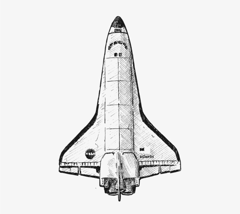 Free Png Space Shuttle Black And White Png Images Transparent - Space Shuttle Black And White, transparent png #1000723