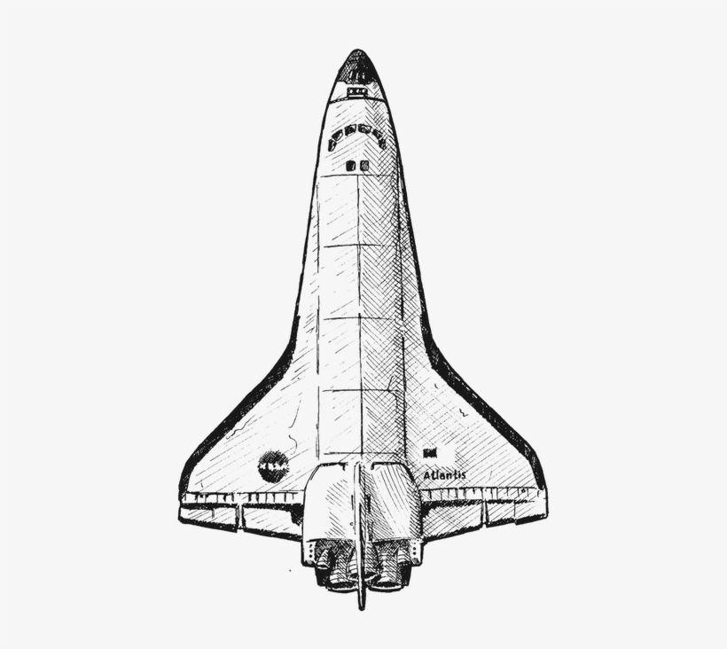 Free Png Space Shuttle Black And White Png Images Transparent - Space Shuttle Black And White, transparent png #1000723