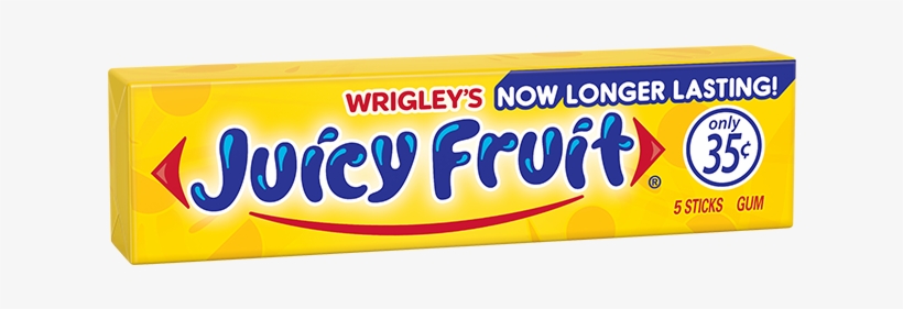 Original - Juicy Fruit Gum - 5 Sticks, transparent png #1000877