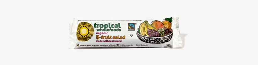 5 Fruit Salad Bar - Tropical Wholefoods - Organic 5 Fruit Salad F/t Bar, transparent png #1000881