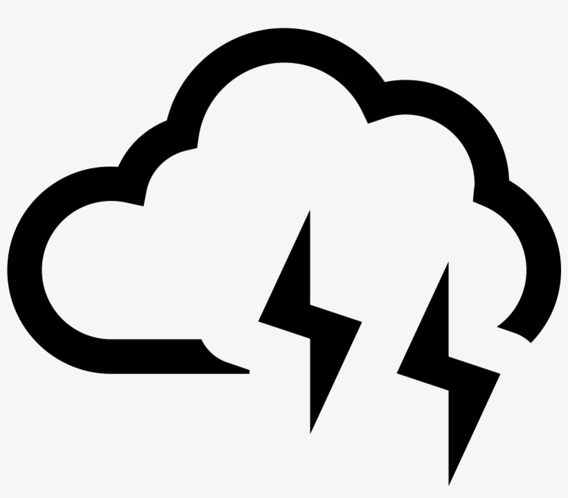 Cloud Lightning Icon - Rain Icon, transparent png #1001352