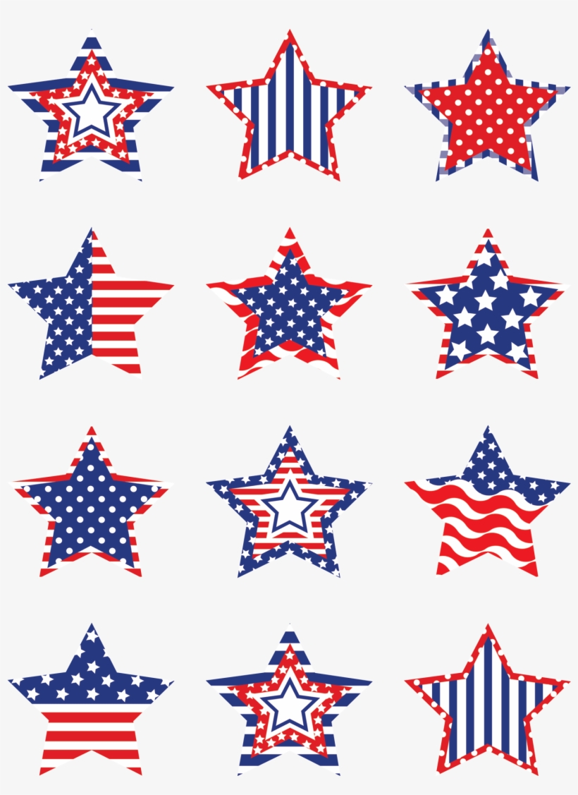 Patriotic Stars Mini Accents - Teacher Created Resources 5285 Patriotic Stars Accents, transparent png #1002032