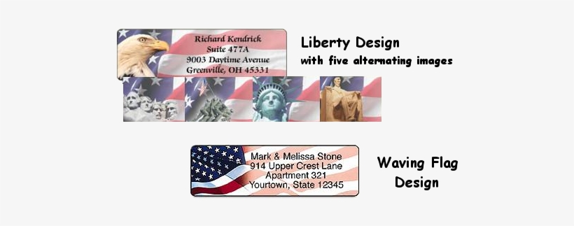 Flag & Patriotic Personalized Roll Address Labels - Address Labels, transparent png #1002365