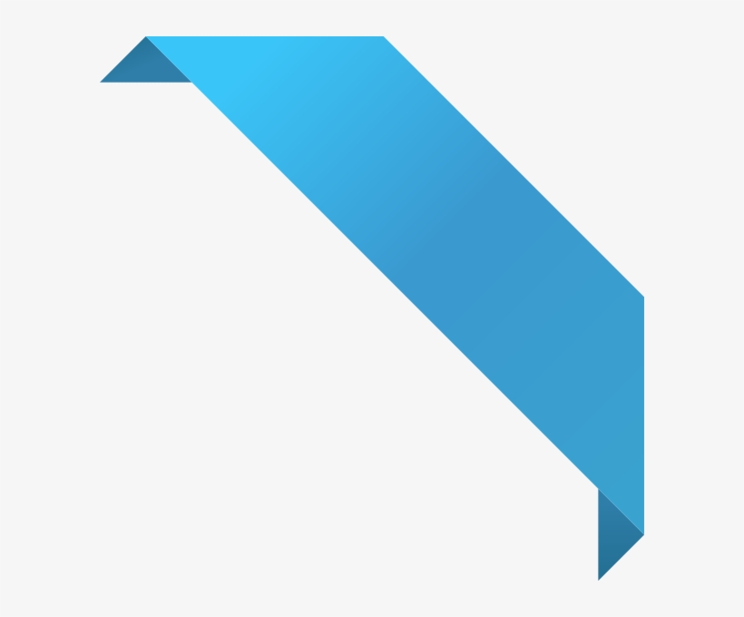 Corner Ribbon Blue Corner Ribbon Png Free Transparent PNG Download
