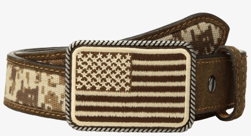 Ariat Western Belt Mens Digital Camo Overlay Med Brown, transparent png #1002511