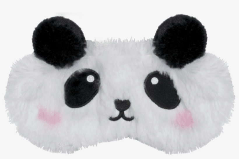 Panda Furry Embroidered Eye Mask - Sleeping Eye Mask Png, transparent png #1003013