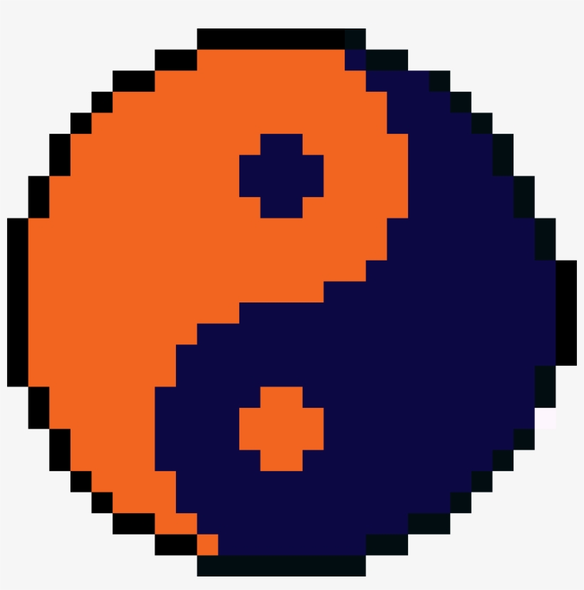 Tide Pods Yin Yang - Yin Yang Pixel Art, transparent png #1003547