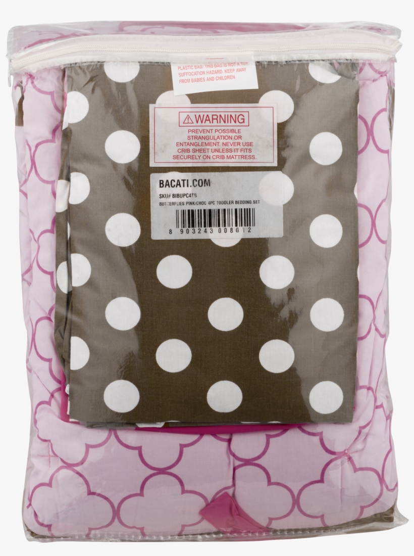 Bacati 4-pc Toddler Bedding Set Butterflies Pink/choc, - Child, transparent png #1004667