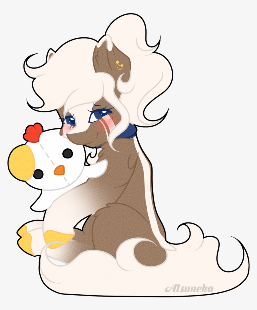 Atsuneko, Blushing, Chicken, Cute, Female, Mare, Oc, - Cartoon, transparent png #1004823