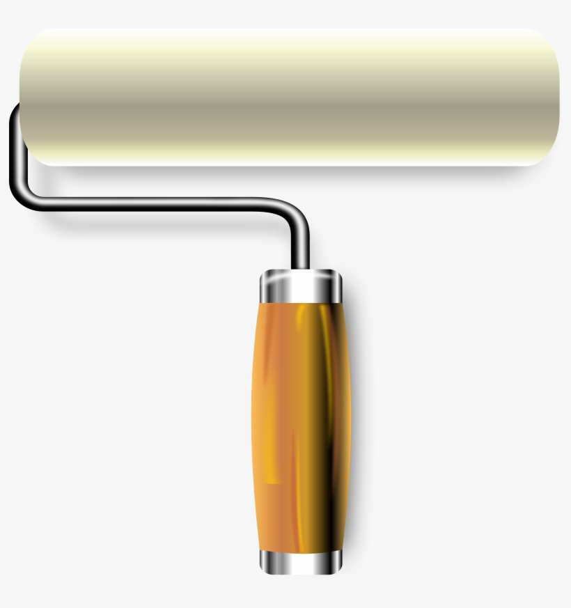 Paint Brush And Roller Clip - Roll Paint Brush Png, transparent png #1005229