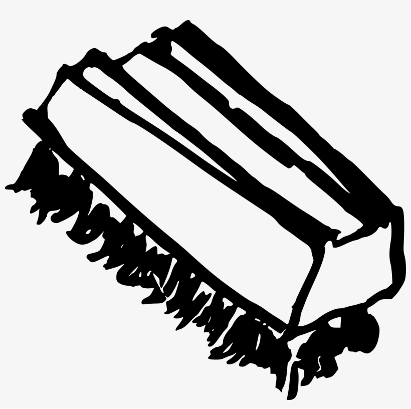Bathroom Brush Clipart, Vector Clip Art Online, Royalty - Brush Clip Art Black And White, transparent png #1005275