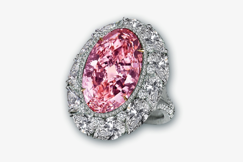 Pink Diamond Cocktail Ring - Ring, transparent png #1005367