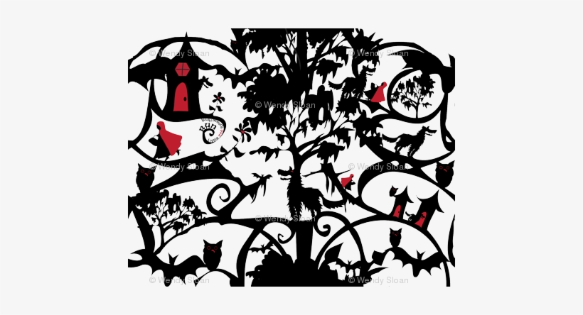 Little Red Riding Hood Cape Lining - Red Riding Hood Fabric - Little Red Riding Hood Horizontal, transparent png #1005647