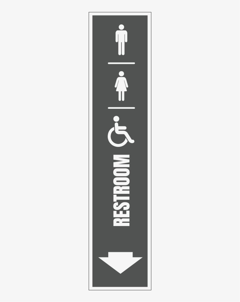 Men, Women & Handicap Restroom Down, - Disability, transparent png #1005672