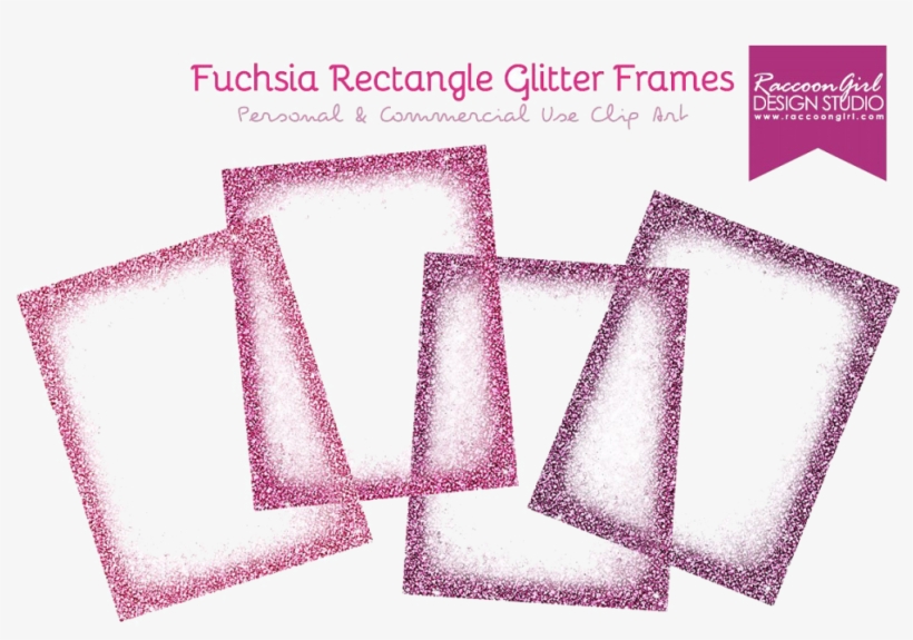 Fuchsia Border Frame Png Clipart - Pink Glitter Frames Png, transparent png #1006097
