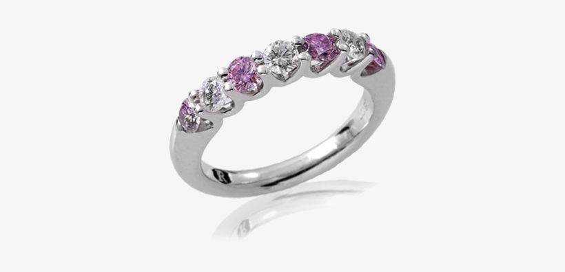 Pink Diamond Wedding Rings Diamond Set Wedding Rings - Wedding Anniversary, transparent png #1006155