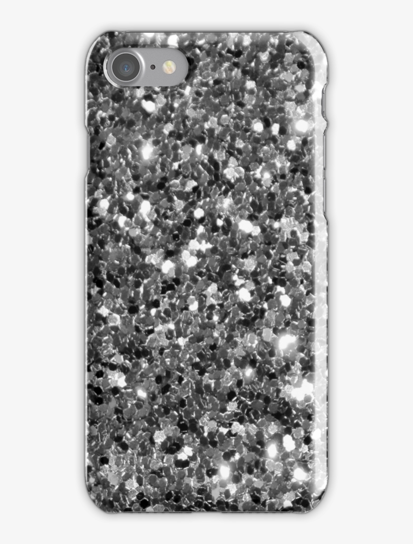 Silver Sparkly Confetti Glitter Iphone 7 Snap Case - Glitter, transparent png #1006484