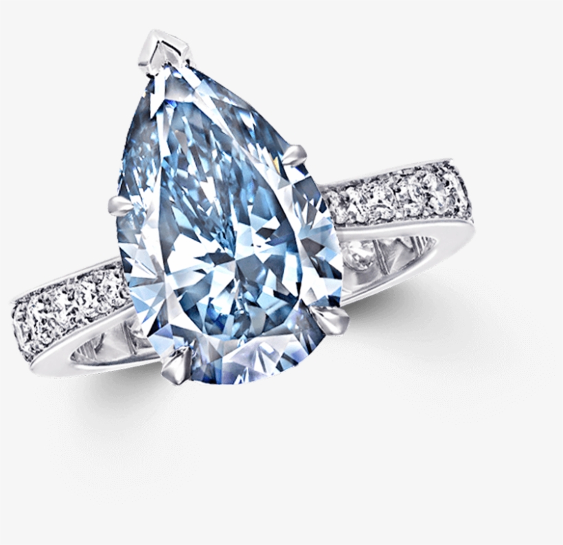 Graff Rare Coloured Diamond High Jewellery A Pear Shape - Graff Diamonds, transparent png #1007288