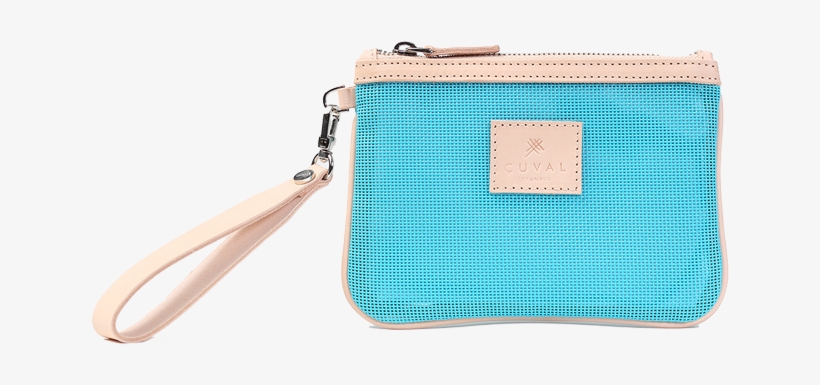 Ss Lolipop Envelop Blue Mesh Raw Leather - Shoulder Bag, transparent png #1007592