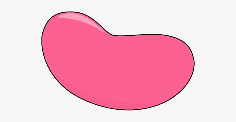 Pink Jelly Bean With A Black Outline - Jelly Bean, transparent png #1007636