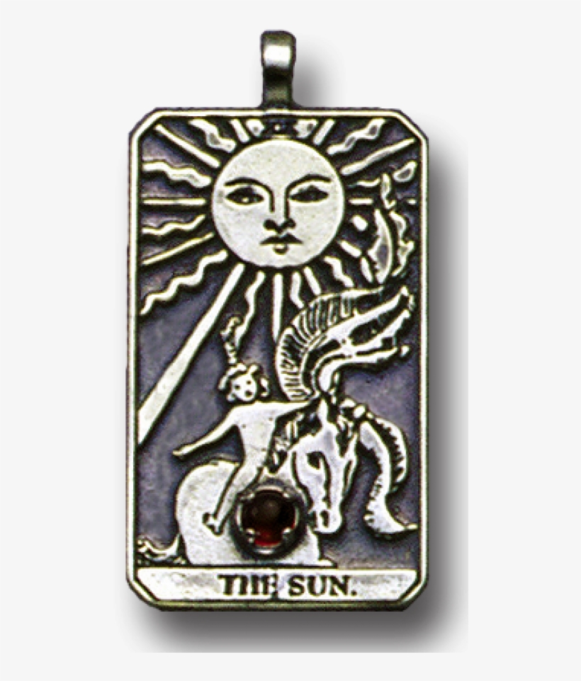 The Sun Large Gemstone Tarot Pendant At Labeshops, - Tarot, transparent png #1007778